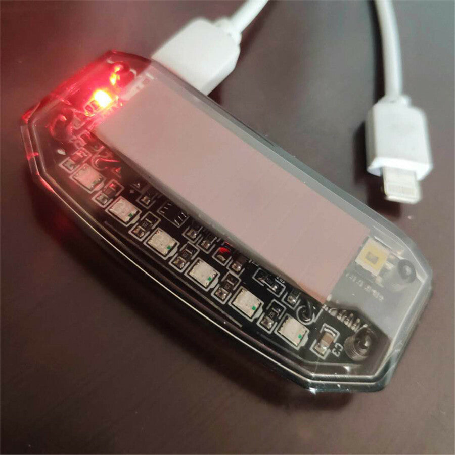 Car Truck Blue  Red 6 LED Solar Burglar Warning Anti-Theft Flash Sensor Light Q