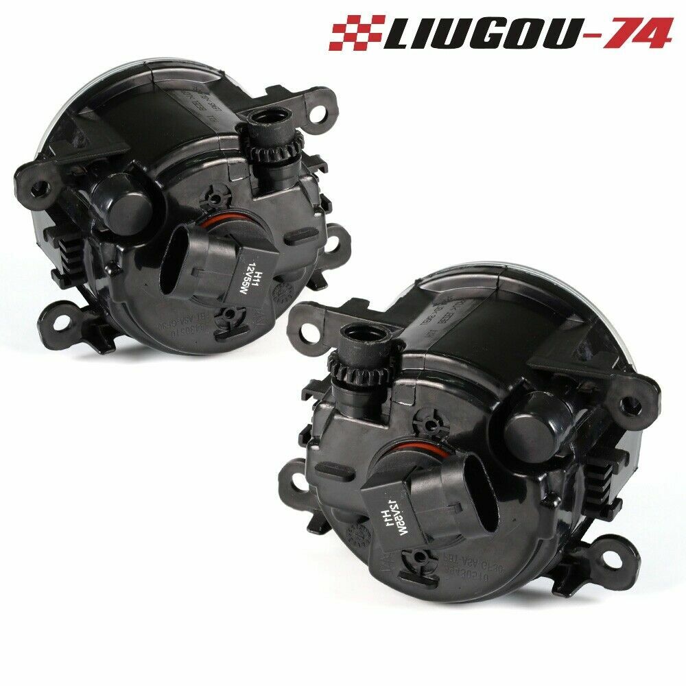 Left and Right Fog Lights with H11 Bulbs fit for Acura for Honda for Suzuki - v