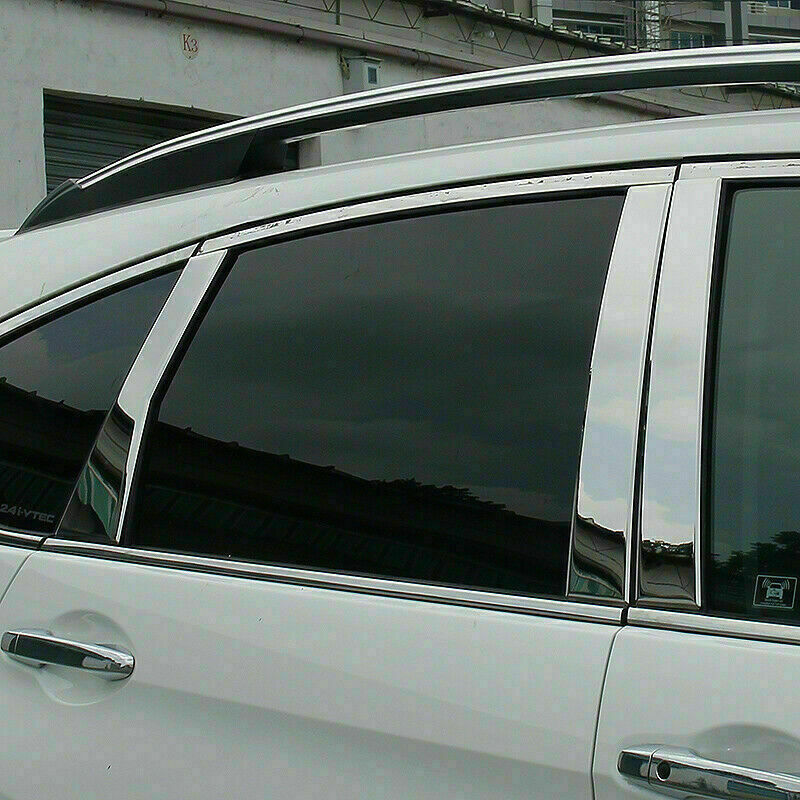 6Pcs For 2012-2016 for Honda CRV CR-V Chrome Pillar Posts Trim Door Trim Cover Steel