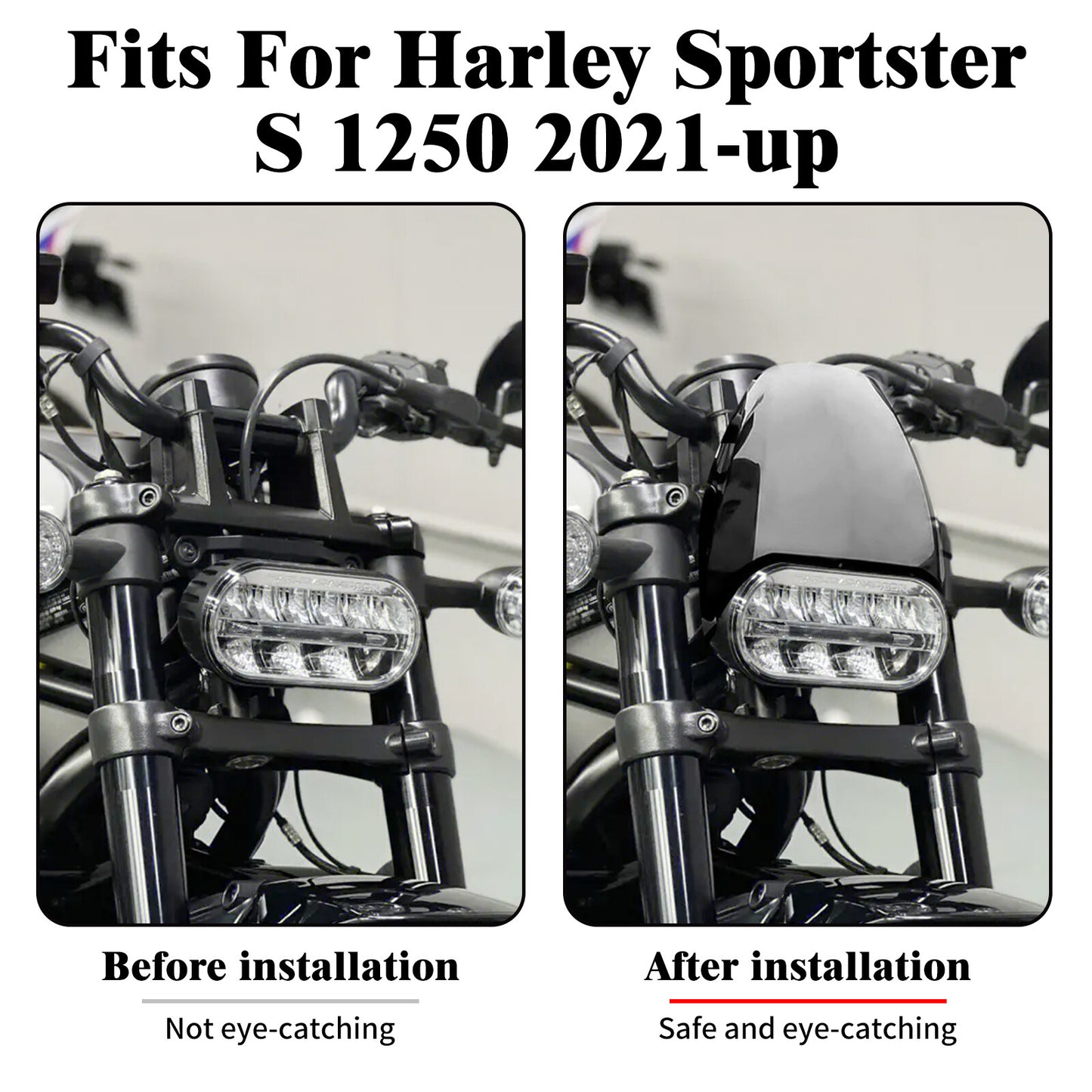 Front Headlight Fairing Cowl Cover Fits for Harley Sportster S 1250 RH1250 21-22