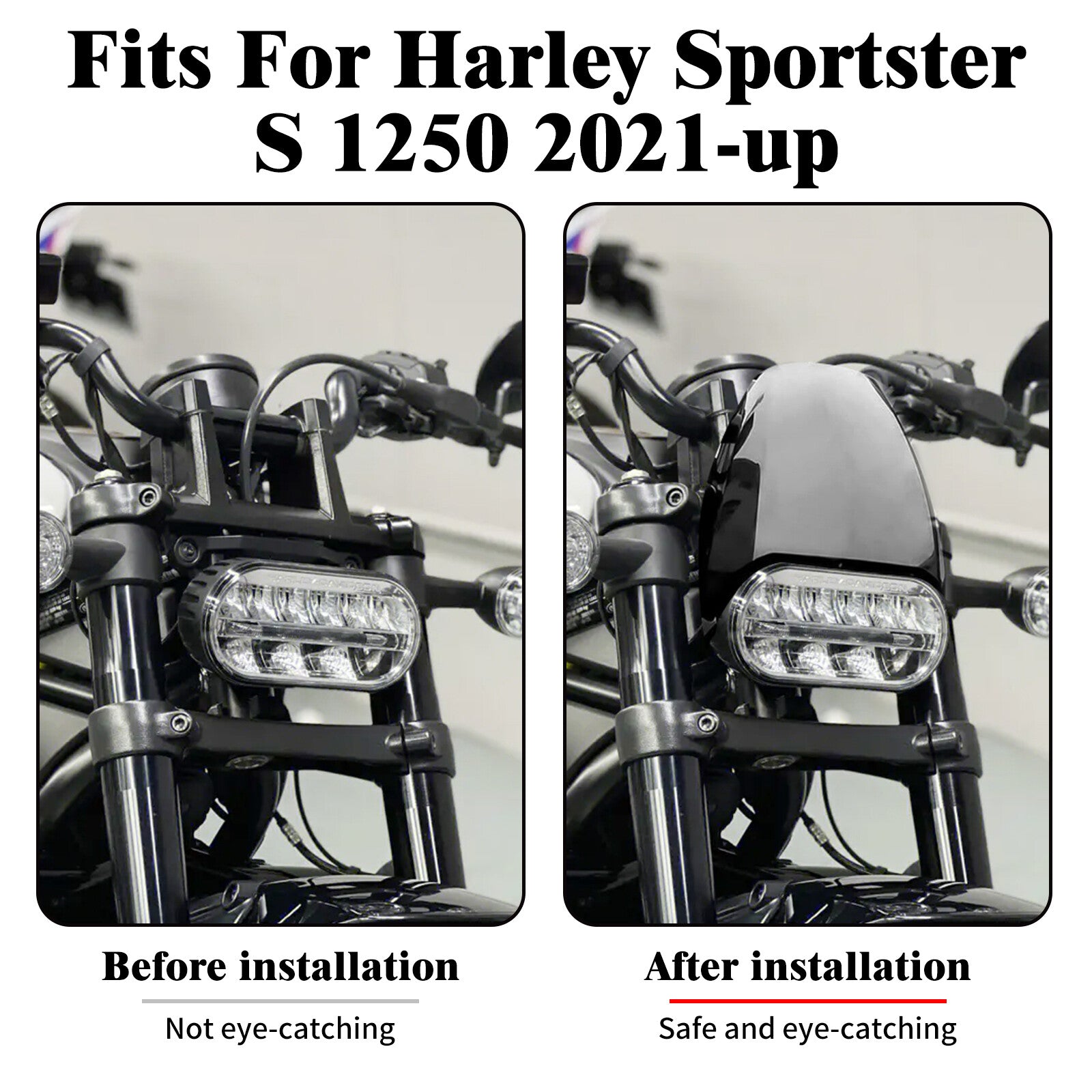 Front Headlight Fairing Cowl Cover Fits for Harley Sportster S 1250 RH1250 21-22