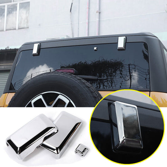 For 2022-2023 Bronco ABS Chrome Tailgate Rear Window Glass Hinge Cover Trim n