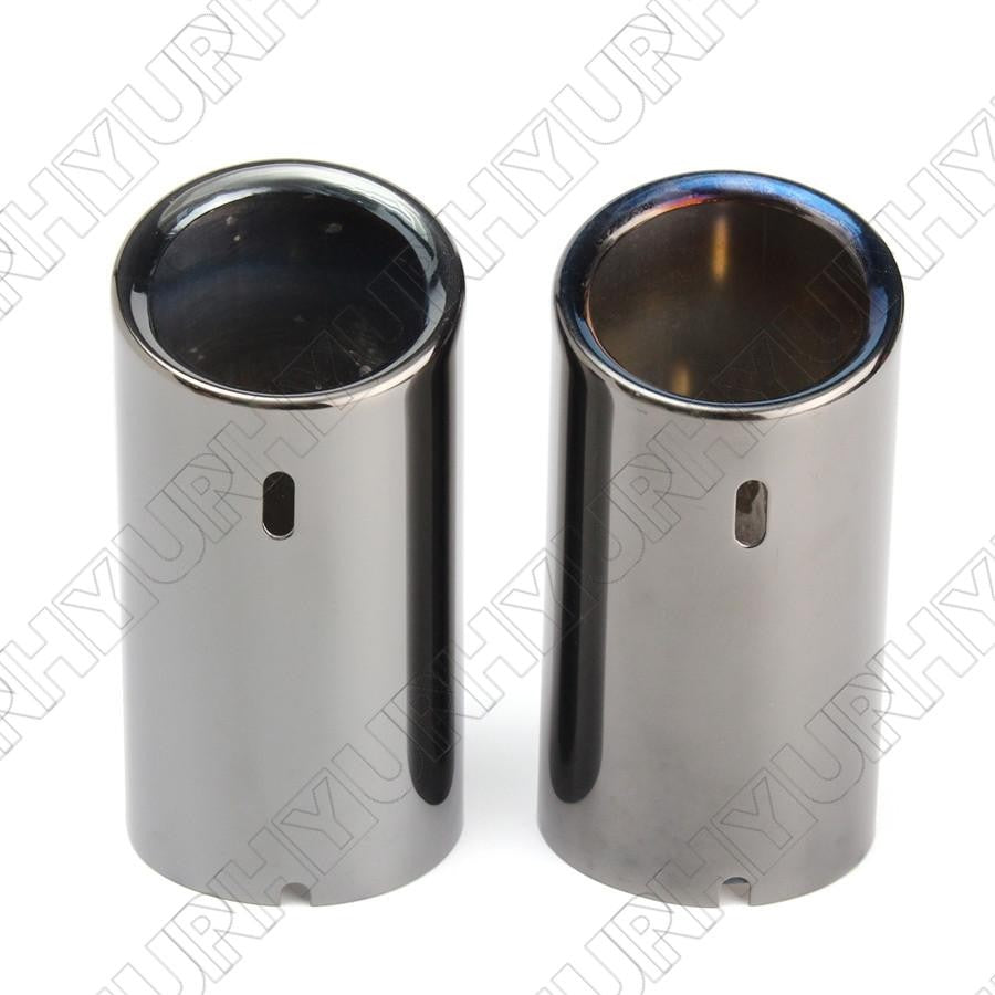 Pair Car Tail Exhaust Tip Pipes for BMW E90 92 325 328i 3 Series Stainless Steel