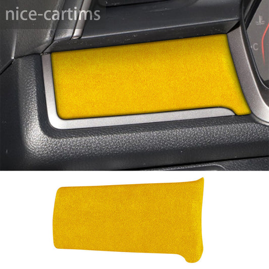 Suede Yellow Driver Side Center Console Panel Trim for Honda for Civic 10th 2016-21