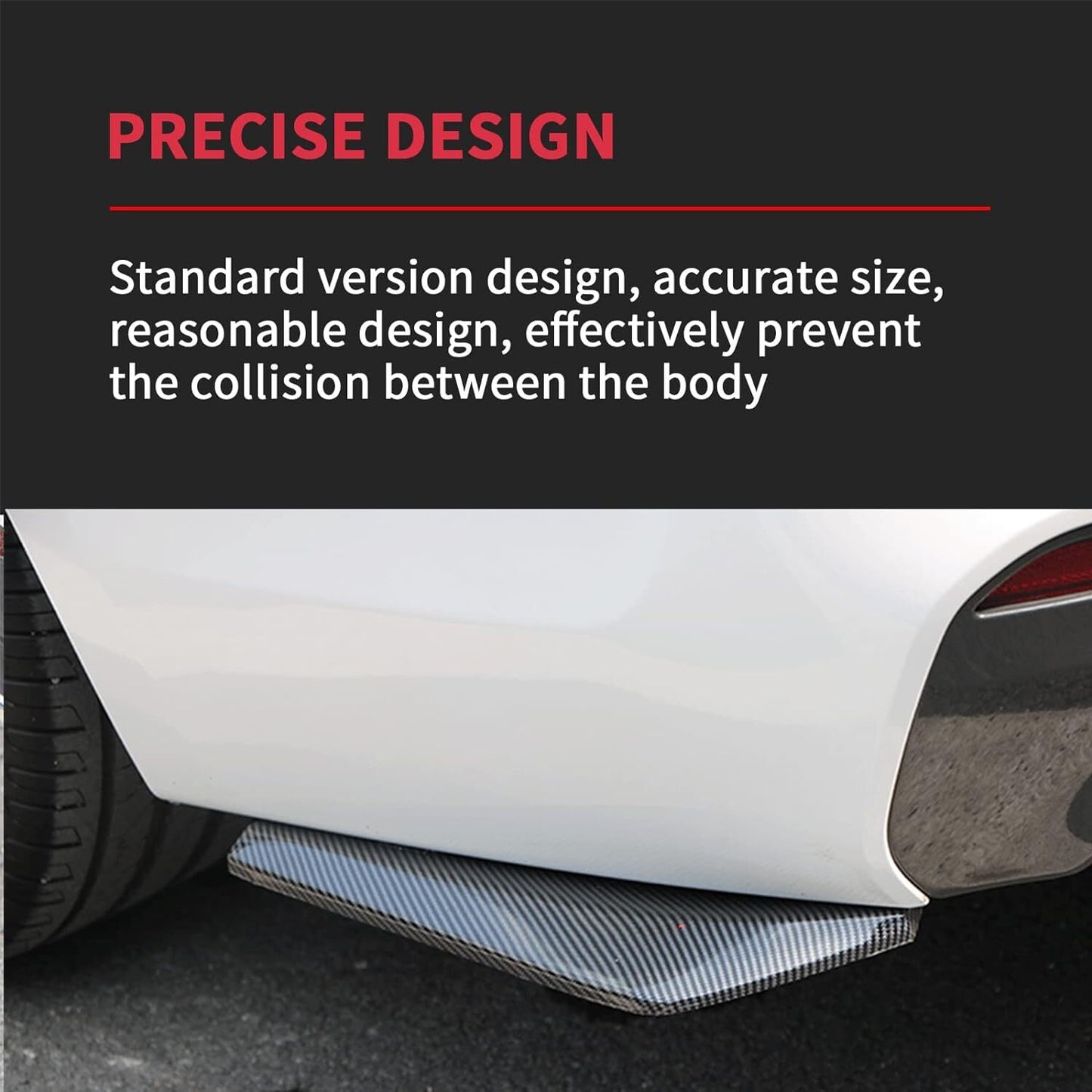 2 pieces of Kanard protective film for rear bumper lip diffuser splitter - n