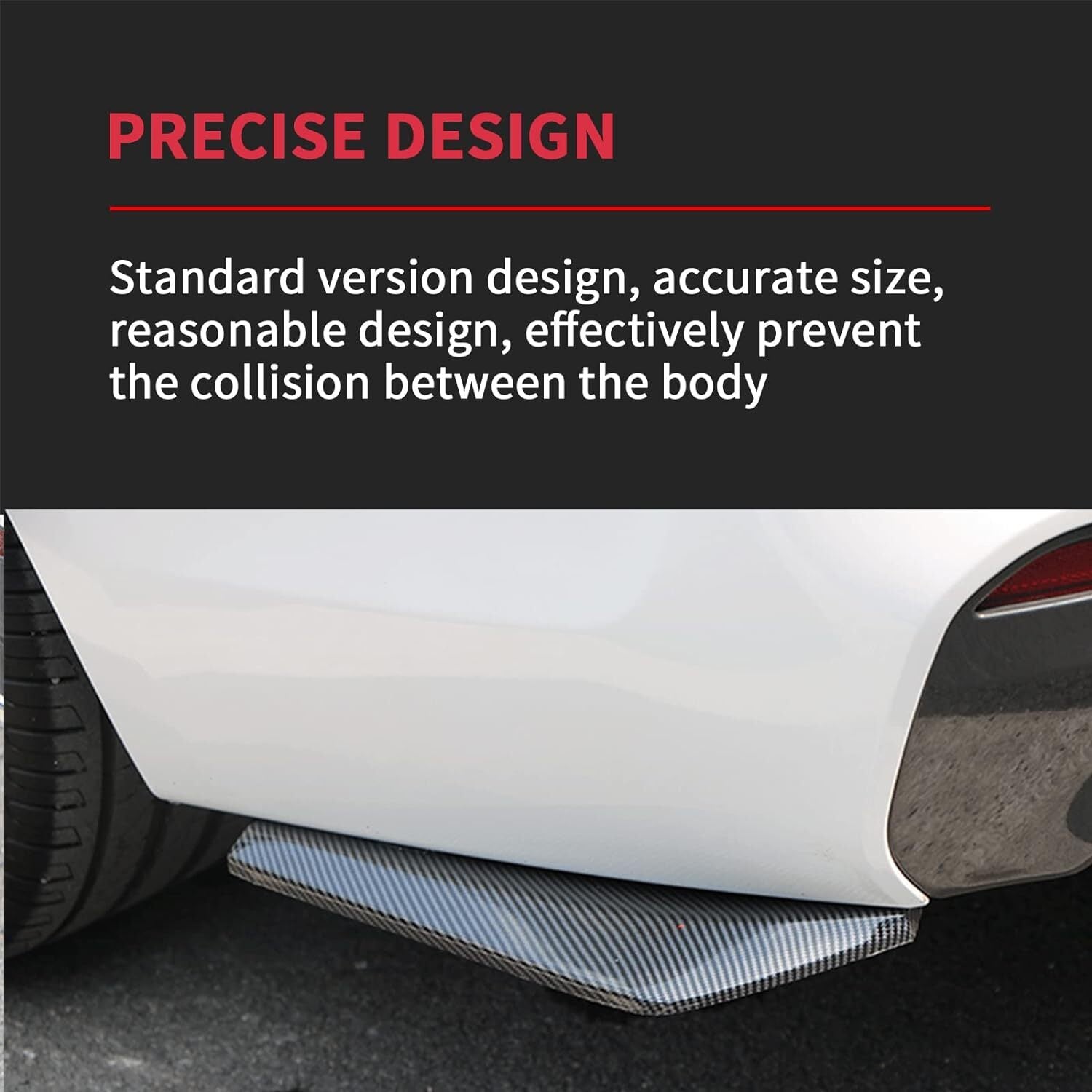 2 pieces of Kanard protective film for rear bumper lip diffuser splitter - n
