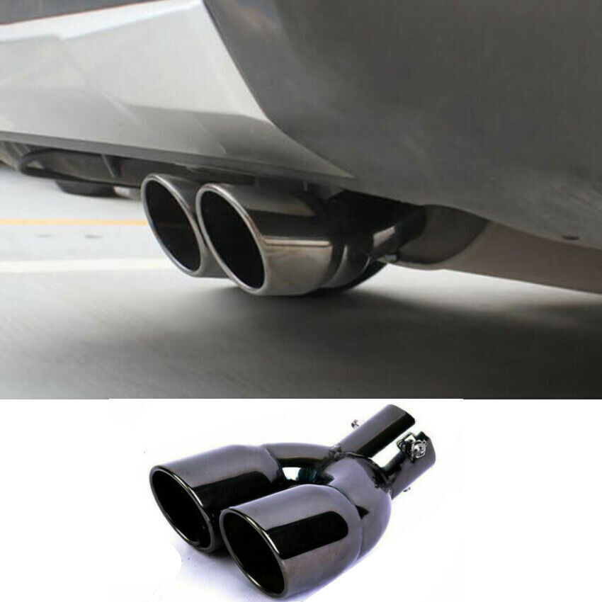 for Toyota Highlander 2020-2024 BLACK Polished Muffler Dual Exhaust Tip Finisher