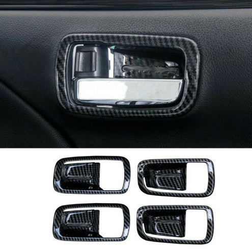 Carbon Fiber Inner Door Handle Bowl Cover Trim for Mitsubishi Outlander 13-2020