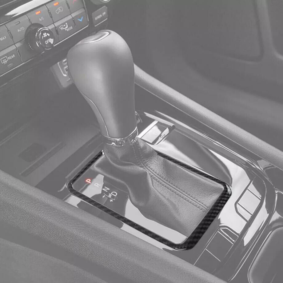 Suitable for Jeep Compass 2022-2025 accessories: Carbon fiber automotive center gear shift cover trim.