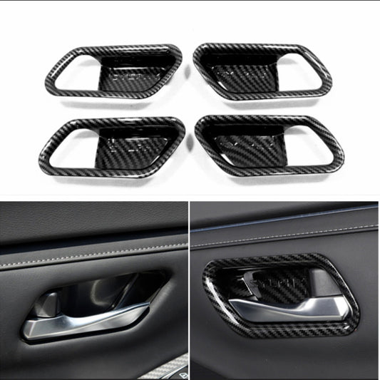 for Nissan Sentra 2020-22 ABS Carbon Fiber Interior Door Handle Bowl Cover Trim