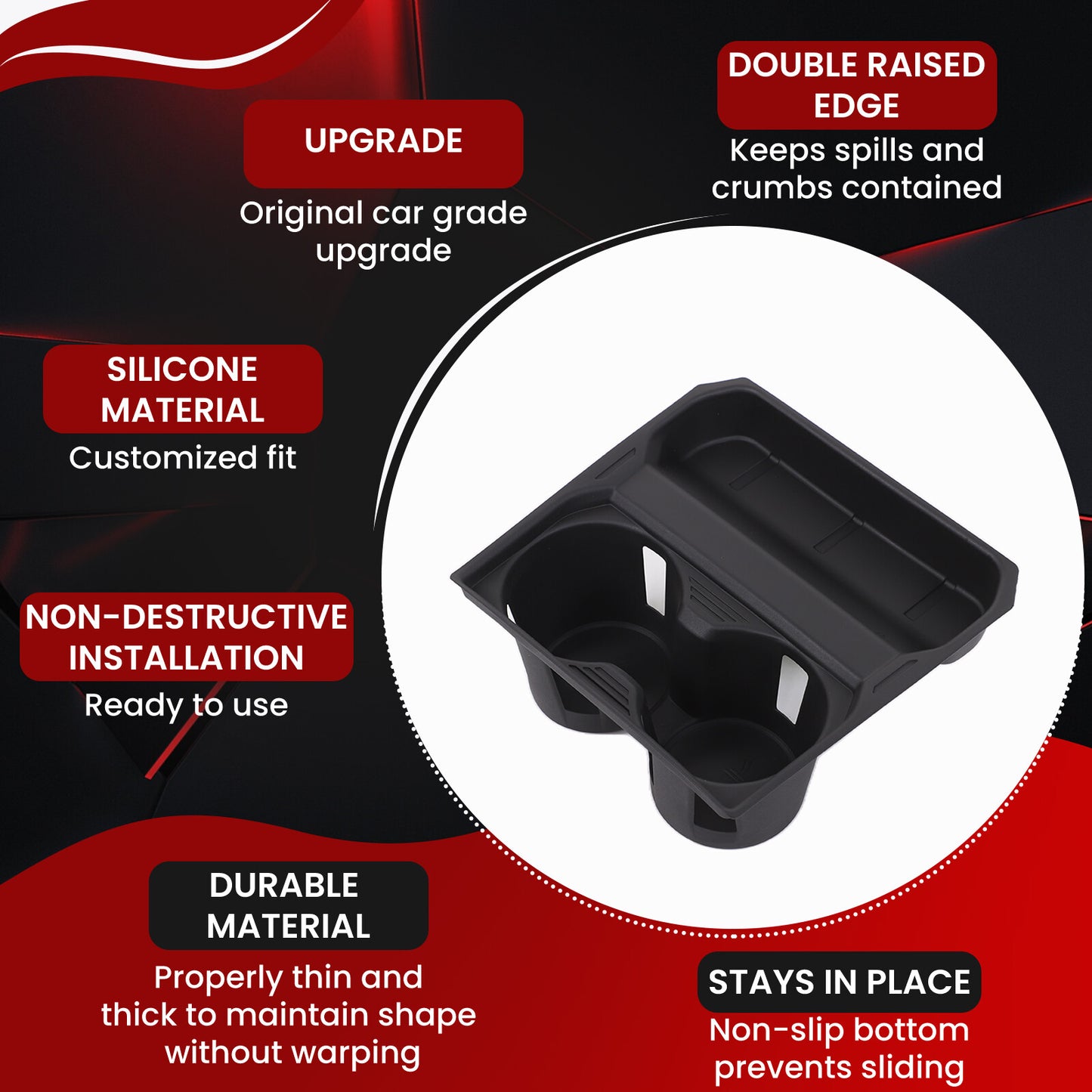 for Mazda CX-50 2022/2023: Center console cup holder insert cover decoration. n