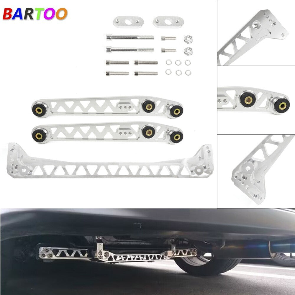 Silver Billet Rear Lower Control Arm + Subframe Brace for Honda for Civic EK 96-00 Q