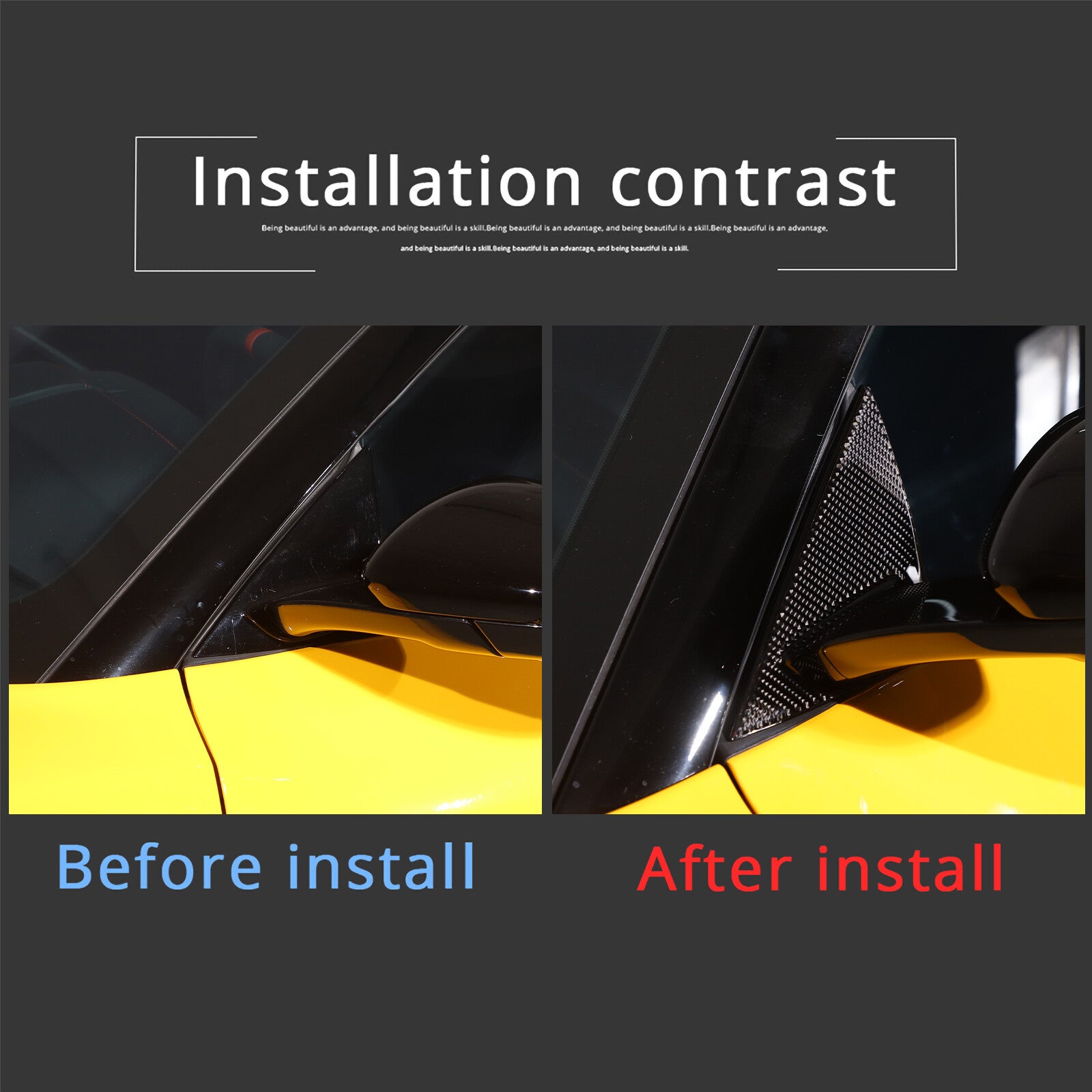 Carbon ABS Center Console Cup Holder Panel Cover for Alfa Romeo Giulia 2017 - 2019- v