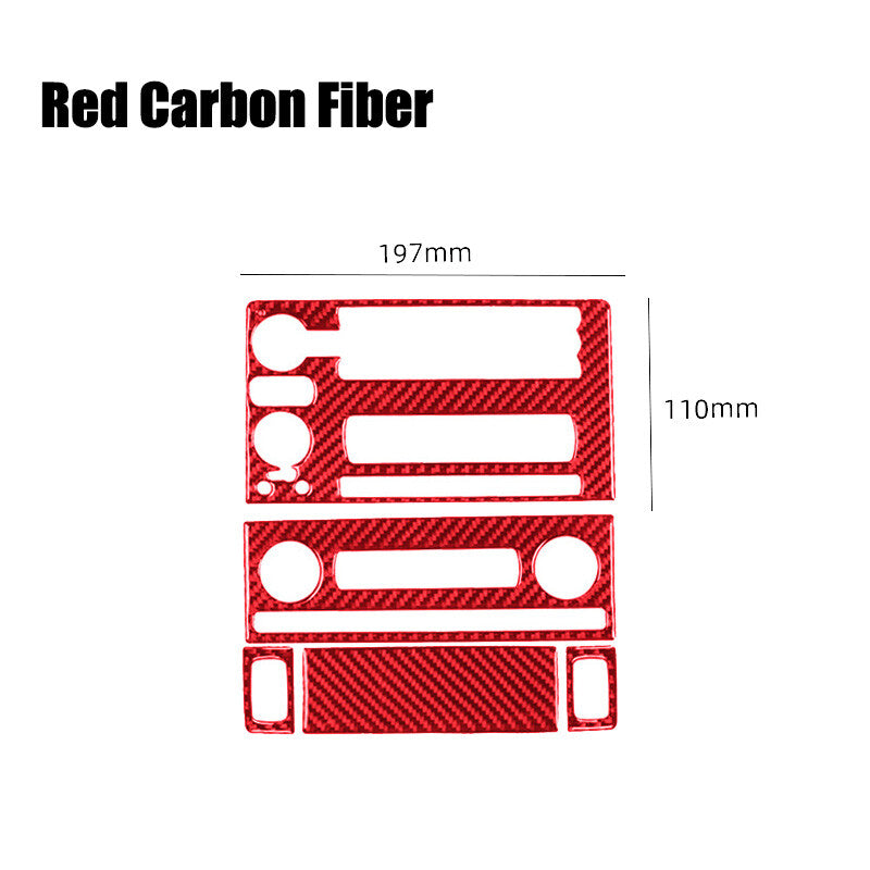 Red Carbon Car GPS Center Control Panel Trim for Corvette C6 2005-13 n