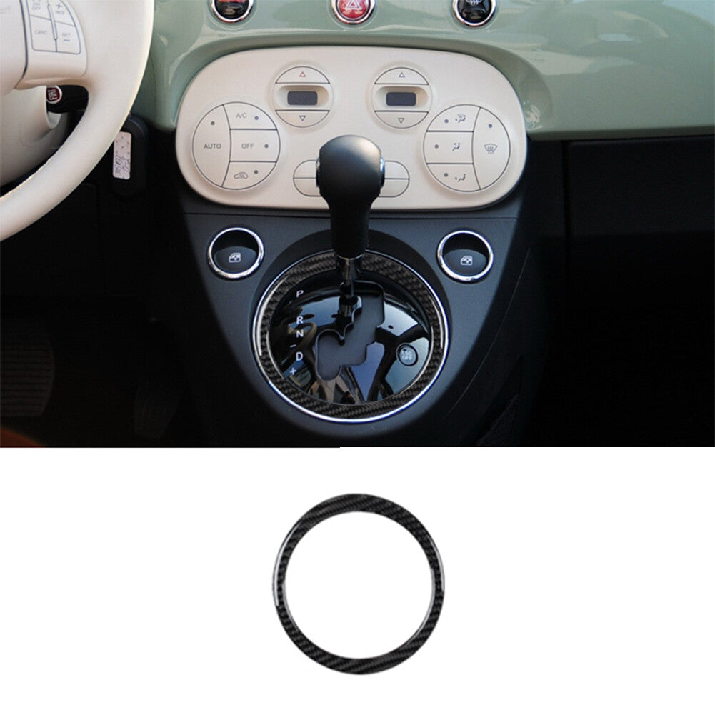 Carbon Fiber Interior Automatic Gear Shift Cover Trim For 2012-2015 for Fiat 500