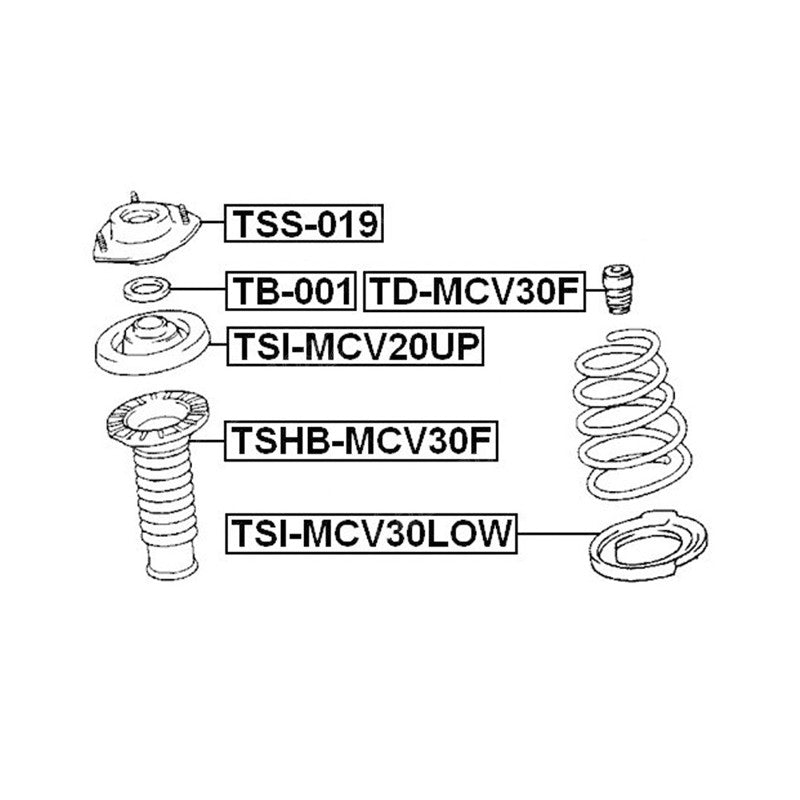 TSS-019 Front Shock Absorber Support for Camry and for Lexus ES300 48609-33170- n