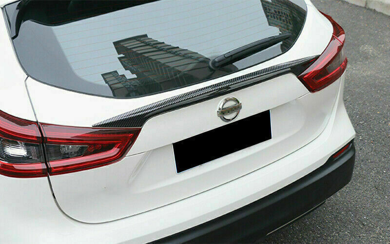 for Nissan Rogue Sport 2017-2022 Carbon Look Rear Trunk Spoiler Wing Strip Trim