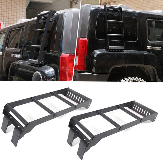 A pair of rear window extension ladder accessories for Hummer H3 2005-2009
