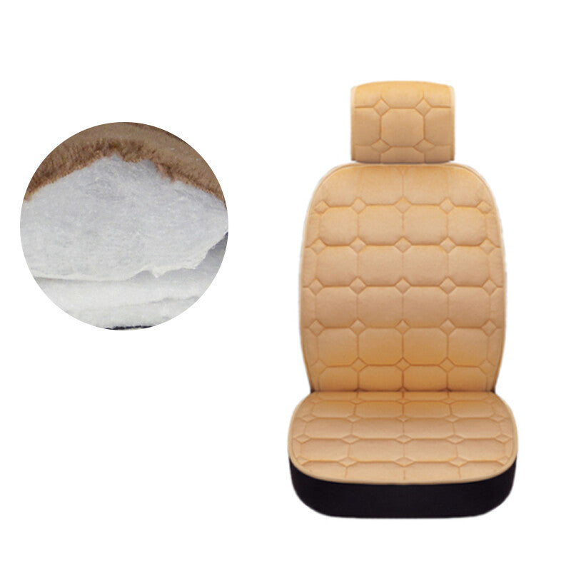 1-pack plush universal car SUV driver for seat cover cushion warm for winter - n