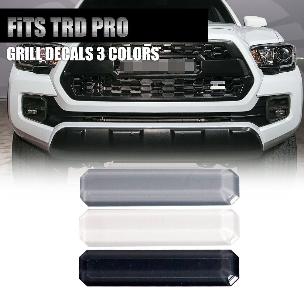 Gray + white + black front grille decals suitable for Toyota Tacoma 4 Runner Tundra, etc.