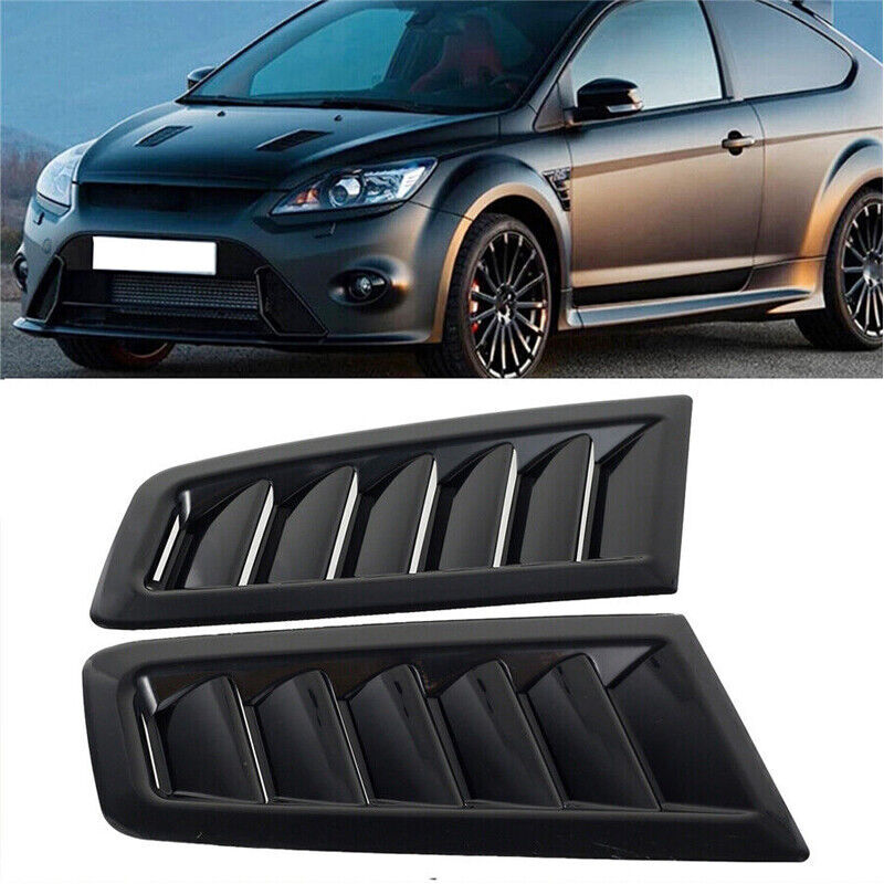 Bonnet Vent Cover Louvers Cooling Car Hood Vent Scoop Air Flow Intake Black v