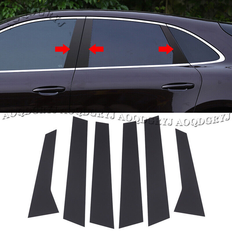 for Porsche Macan 2015-2023 Glossy Black Window Door B,C Pillar Post Trim Decal
