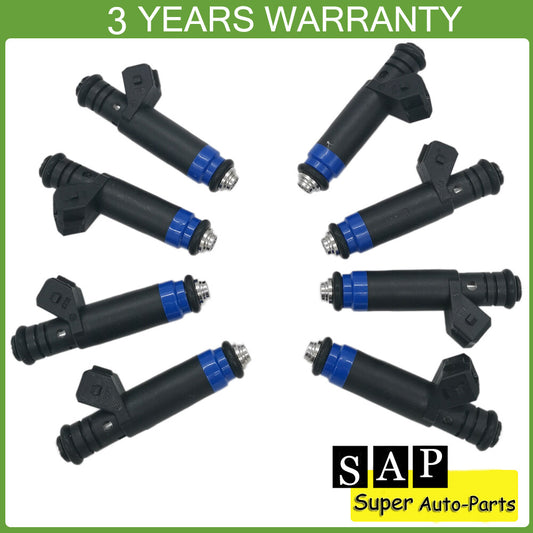 Set of 8 High Impedance Fuel Injectors 80LB 850cc for Siemens DEKA 4 EV1 109991