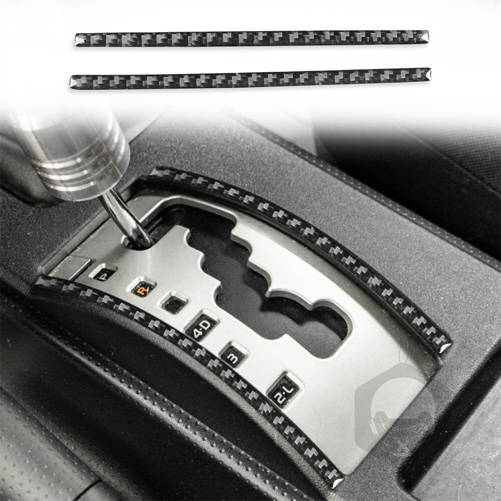 Carbon Fiber Automatic Gear Shift Side Strips Trim For Toyot@ FJ Cruiser 2007-21