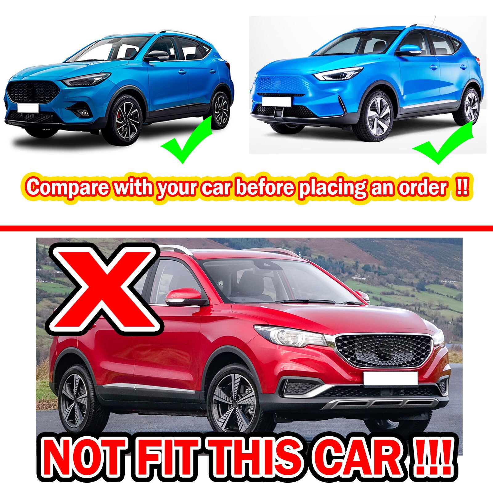 Front & Rear Mud Flaps Splash Guard Mudguard for MG ZS ZST EV ZS11 SUV 2020 2023 Q