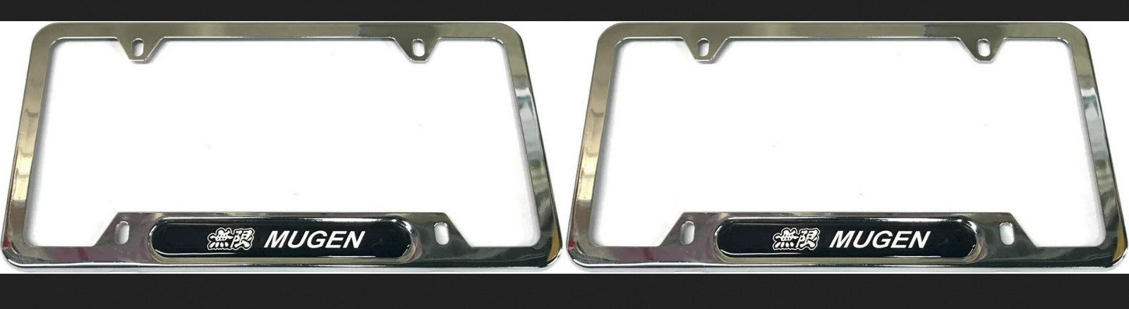 2. Car front and rear license plate frame cover, boot, trunk cover, suitable for Mitsubishi chrome-plated