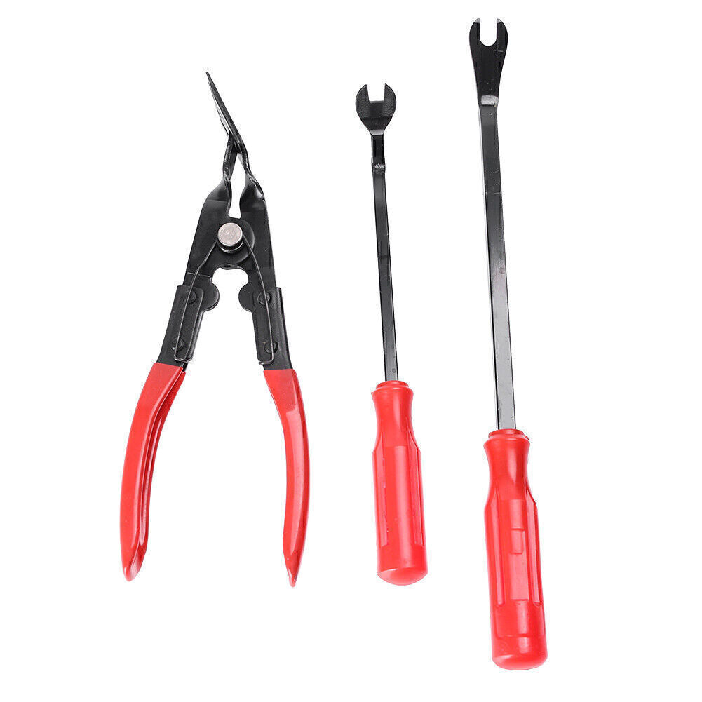 3pcs Homee Car Door Panel Trim Clips Plier & Fastener Remover Puller Tools