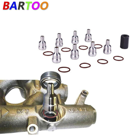 8PCS High Pressure Oil Rail Ball Tube Repair Kit+Tool For 2003-2010 for Ford 6.0L Q