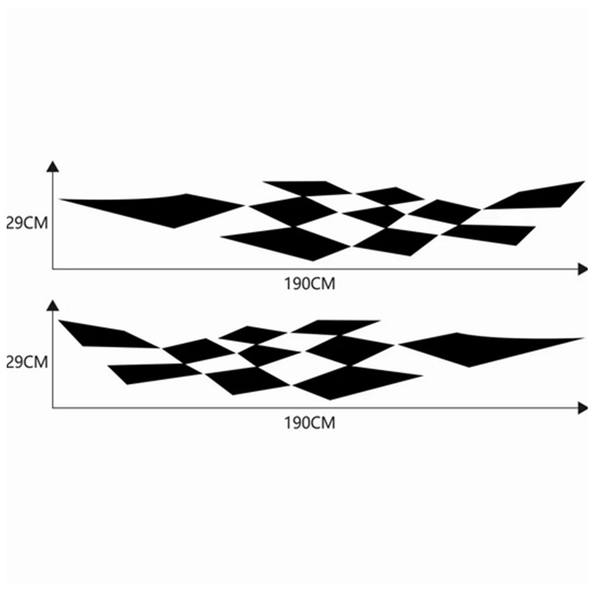 Checkered Sticker Decals Auto Graphic Vinyl Car Truck Body Racing Stripe Black