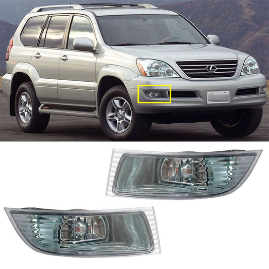 Pair Green len Front Bumper Fog Light DriverPassenger for Lexus GX470 2003-2009