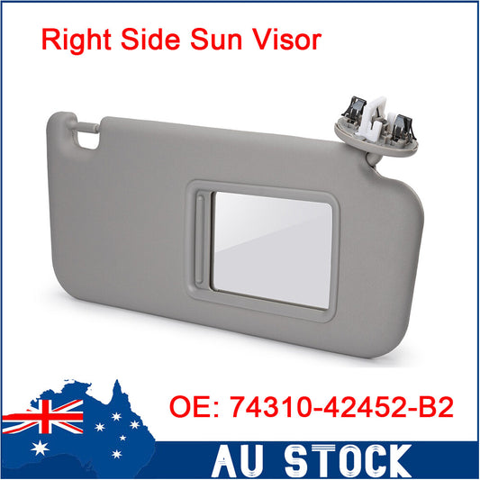 74320-42501B3 Gray Sunshade Sun Visor Right Driver Side for Toyota RAV4 06-13 AU