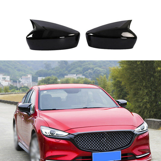 for mazda 6 atenza 2018-2019 Bright black ox horn side door mirror cover trims