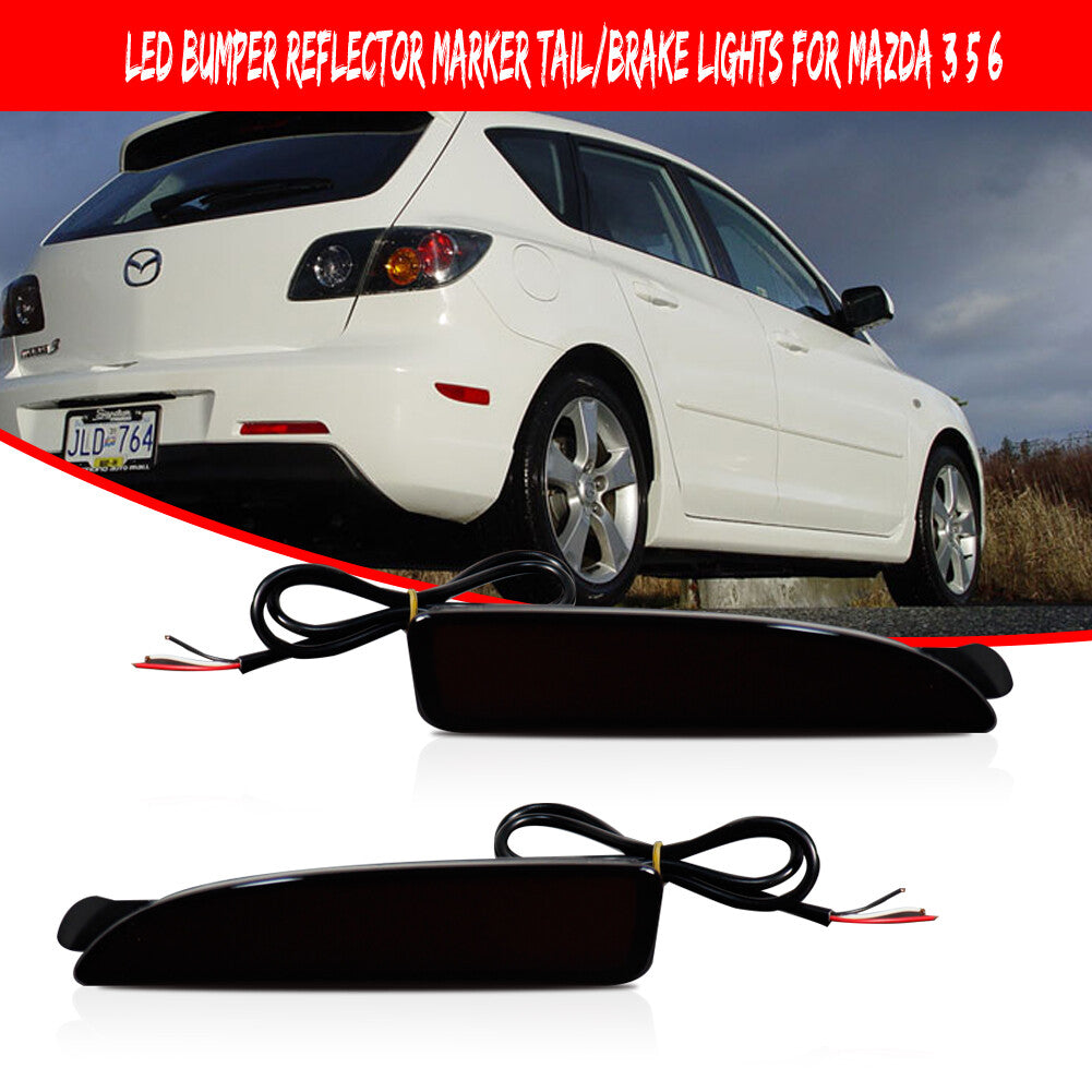 Suitable for 2004-2008 for Mazda 3 Smoked Lens LED Rear Side Marking Indicator Signal Light Q