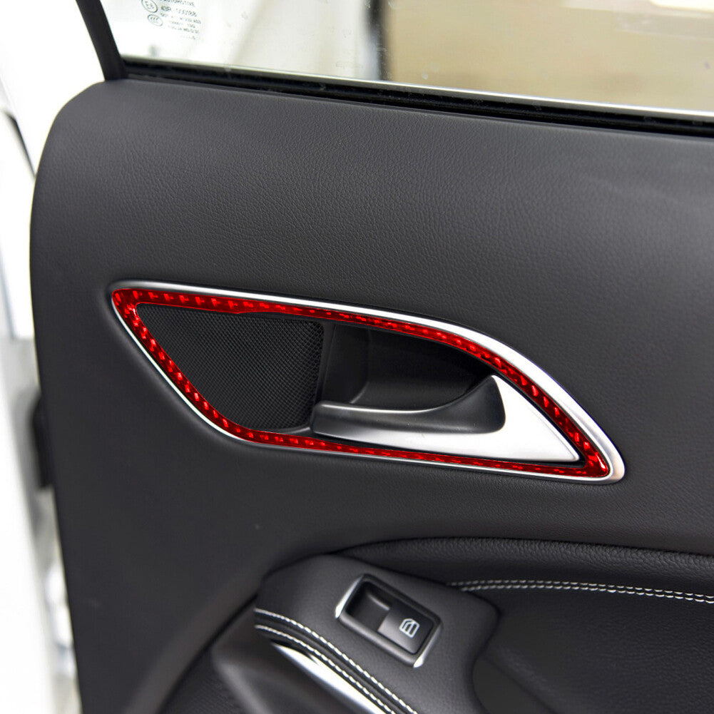 4Pcs Carbon Fiber Door Handle Panel Cover Trim for Mazda MX-5 Miata 2009-2015 v