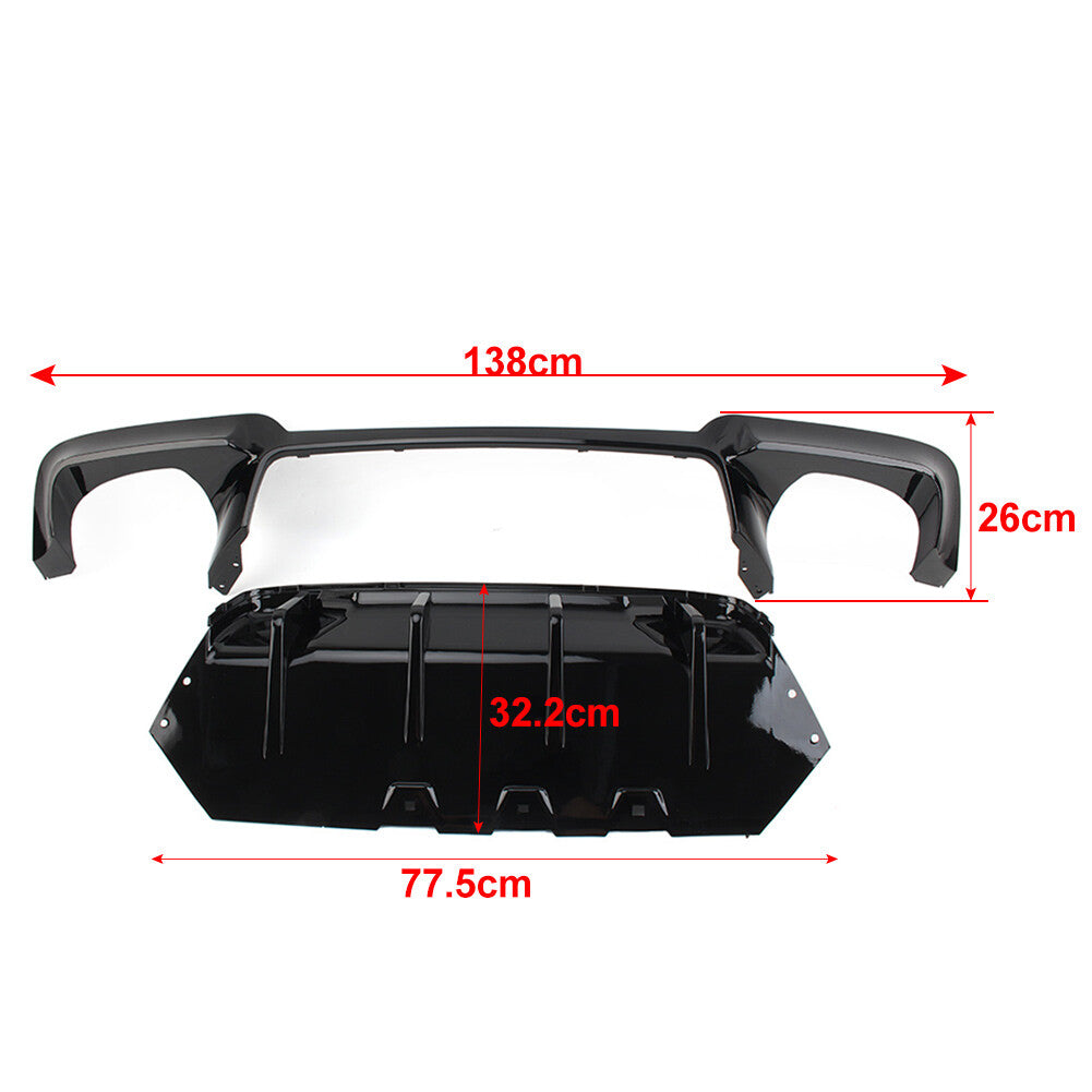Rear Bumper Diffuser Quad Exhausts for BMW F10 M5 2011-2016
