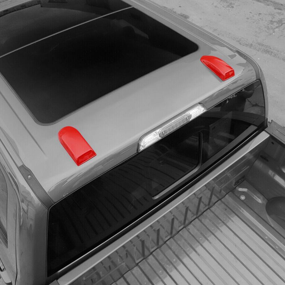 2PCS Car Roof Antenna Base Cover Trim For F150 21-23 Accessories Red v