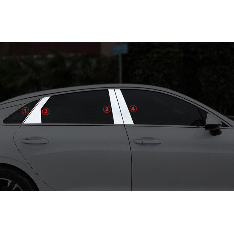 Chrome Pillar Posts for Kia K5 2021-2023 8pc Set Door Trim Mirror Cover Kit