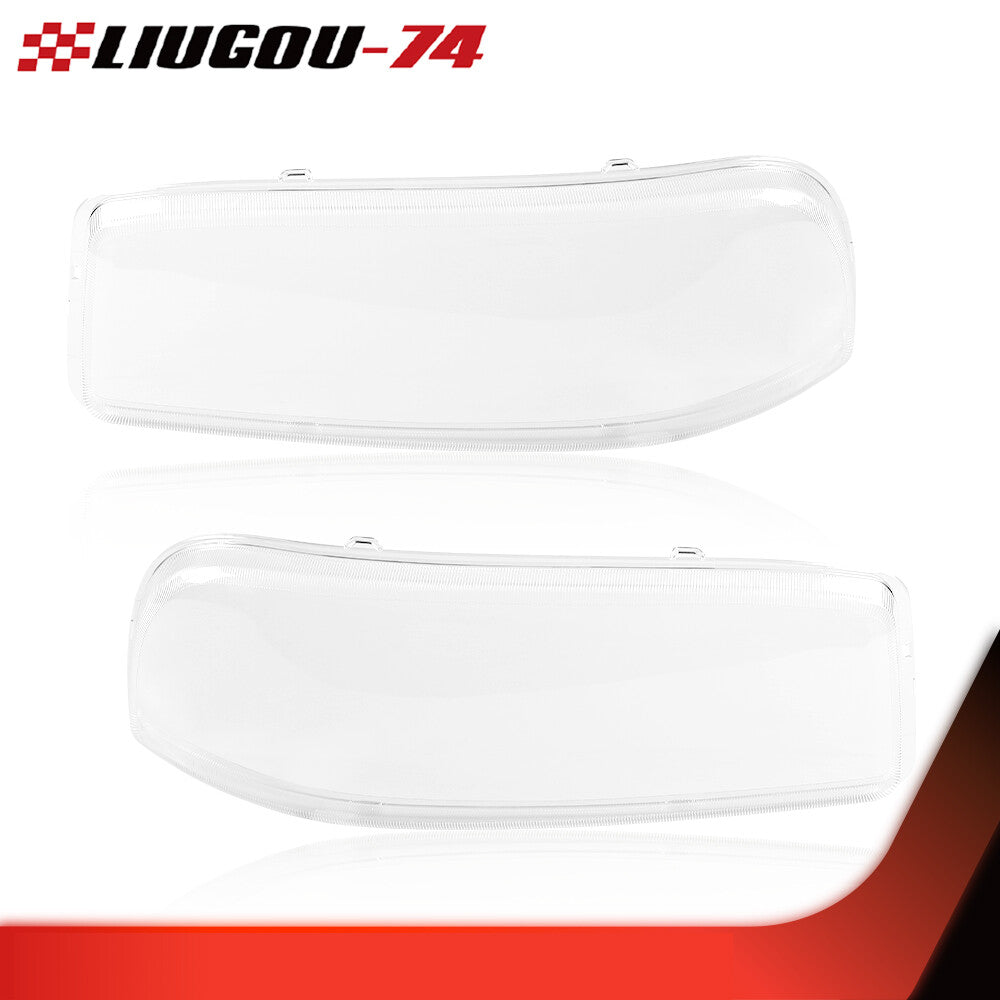 Fits 1999 - 2007 for Gmc for Sierra for Yukon Headlight Lens Anti-collision Light Clear Protective Cover Brand New - v