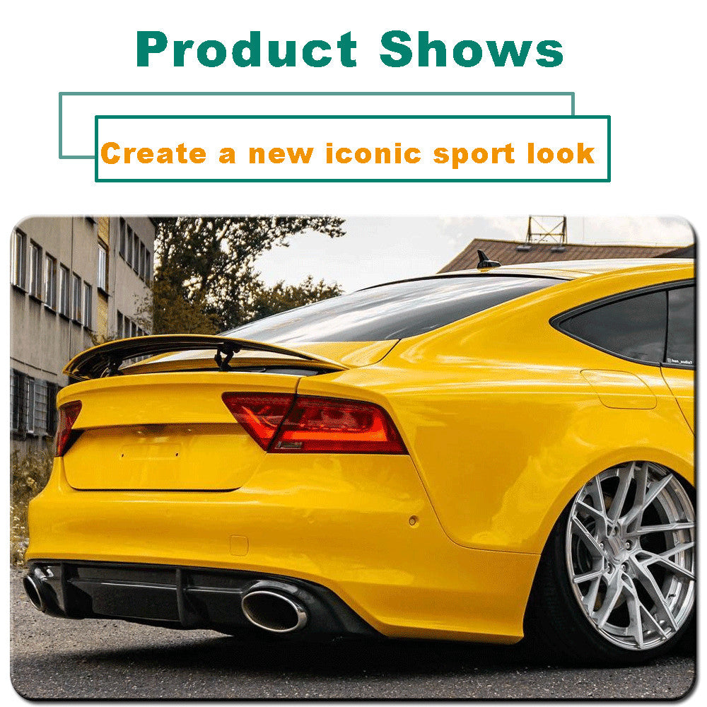 Fit for Audi A7 Sline 2011-2014 REAL CARBON Rear Bumper Diffuser Spoilers Lip