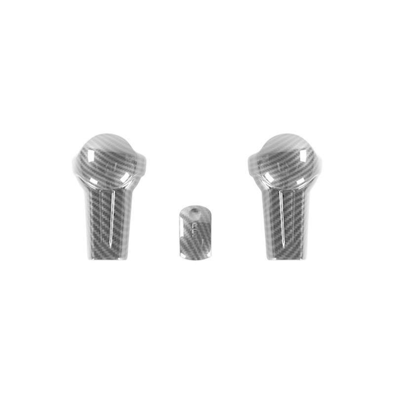 for Ford for Mustang 2015-2022 Carbon Fiber Gear Shift Knob Shifter Lever Trim 3PCS
