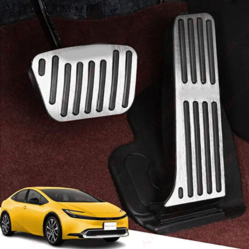 Silver Aluminum Accelerator Pedal Cover Trim 2PCS For Prius 2023-2024 n
