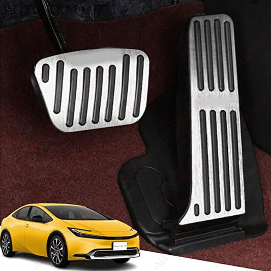Silver Aluminum Accelerator Pedal Cover Trim 2PCS For Prius 2023-2024 n