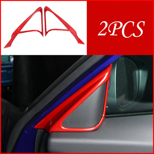 2P Red Car Door Front A Pillar Frame Cover Decor Trim for Honda Accord 2018-2022