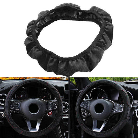 Fit Car Truck SUV Universal 15 Inch Size Microfiber Leather Steering Wheel Cover