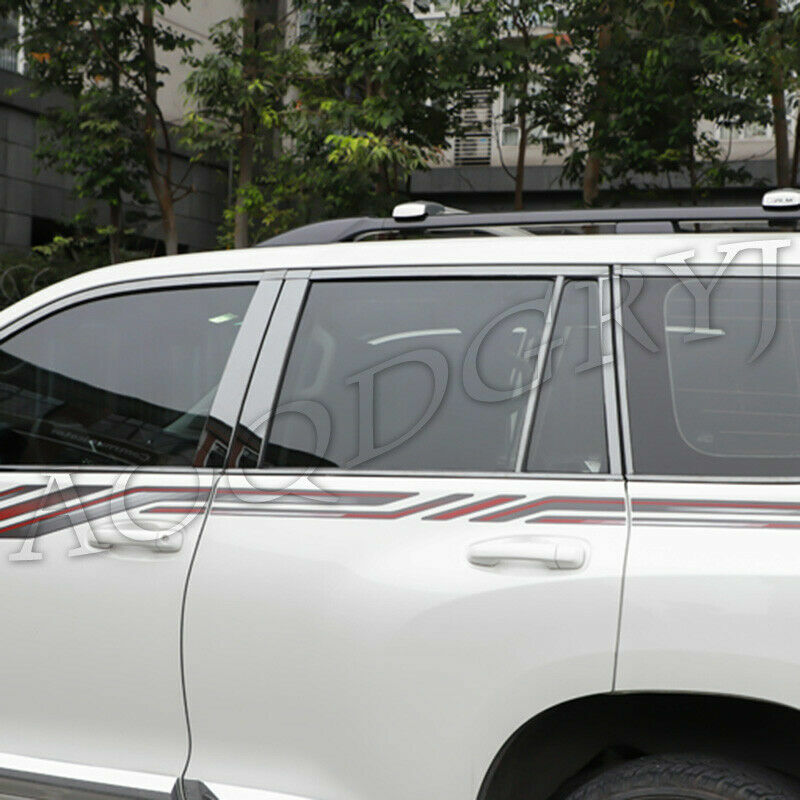 Black Pillar Posts for Toyota Prado Fj150 2010-2021 10pc Set Door Trim Cover Kit
