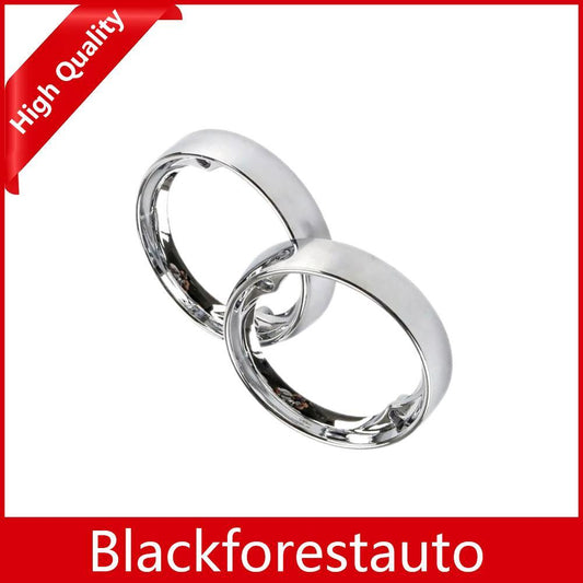 Set of 2 for Harley Touring Electra Glide Road Chrome Bezel Smoke Lens Trim Ring Q